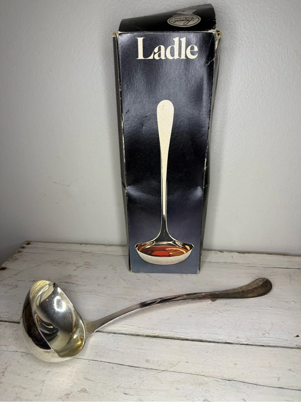 Vintage 1983 Leonard Silver MFG Towle Co. Silverplated Punch Or Soup Ladle #689